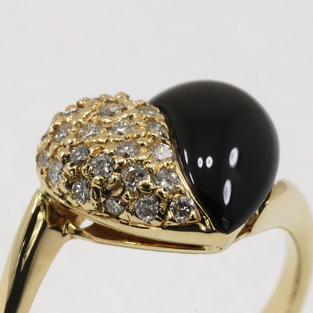 ハート 6.5号 リング・指輪 K18イエローゴールド×オニキス  