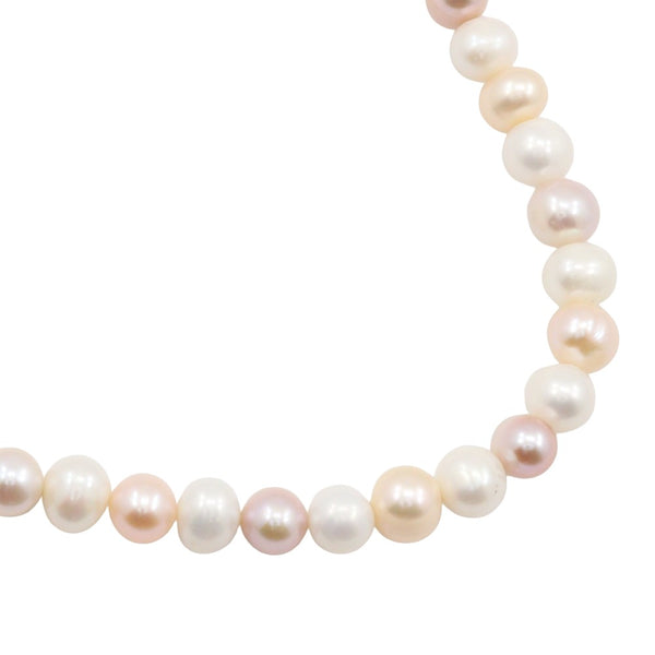 バロックパール ネックレス
 2トーンカラー 真珠×金属製 約55.1g Baroque pearl レディースAランク