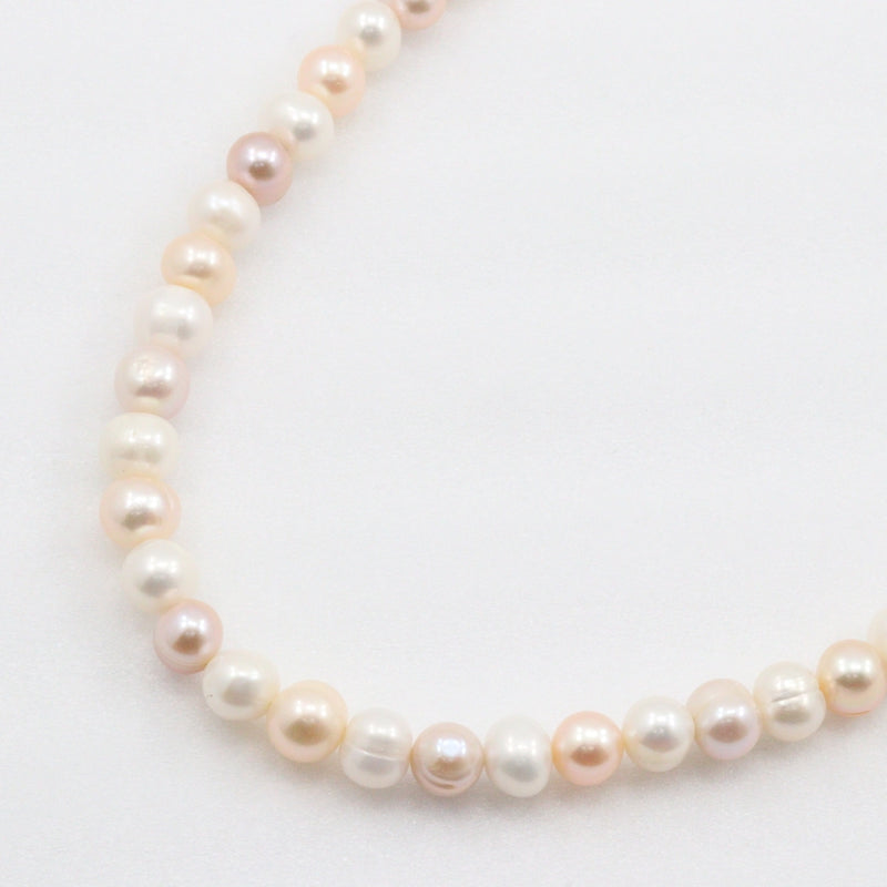 バロックパール ネックレス
 2トーンカラー 真珠×金属製 約55.1g Baroque pearl レディースAランク