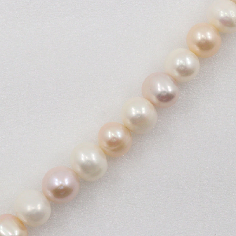 バロックパール ネックレス
 2トーンカラー 真珠×金属製 約55.1g Baroque pearl レディースAランク