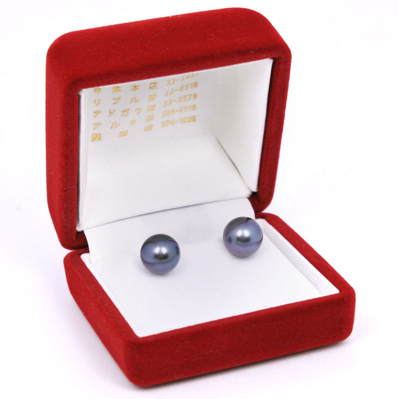 Pearl earring 
10.5, 10.7mm Black Pearl (Black Butterfly Pearl) Approximately 4.0g Pearl Ladies A Rank