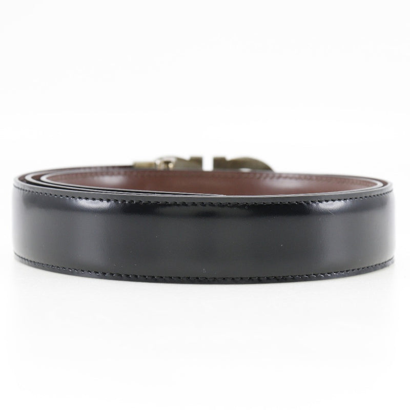 [Salvatore Ferragamo] Salvatore Ferragamo 
 Double Guncini Belt 
 Reversible leather Black/Tea DOUBLE GANCINI Men's