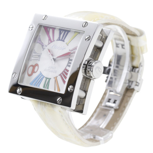 【etenoir】エテノワール
 グランドスクエア2 腕時計
 ETGS02 ステンレススチール×レザー 自動巻き 白文字盤 grand square 2 メンズAランク