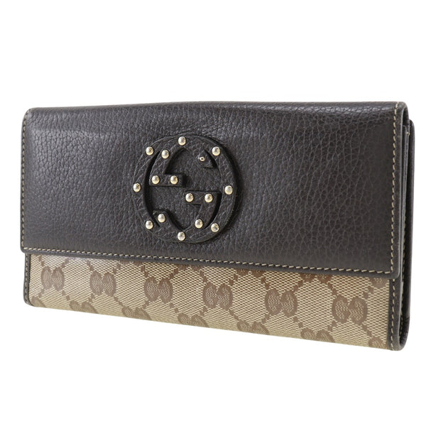 [GUCCI] Gucci 
 long wallet 
 231843 Leather Snap button Ladies