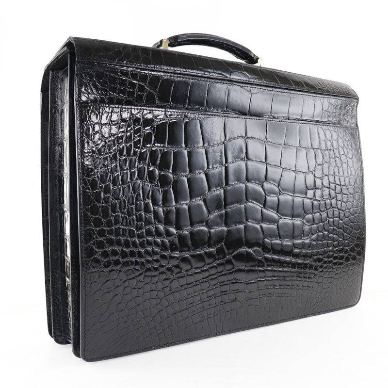 [Louis Vuitton]路易威登 
 试点案例商务袋 
 乌拉尔鳄鱼黑色黑色AS1010邮票Pachin平板电脑案例男士