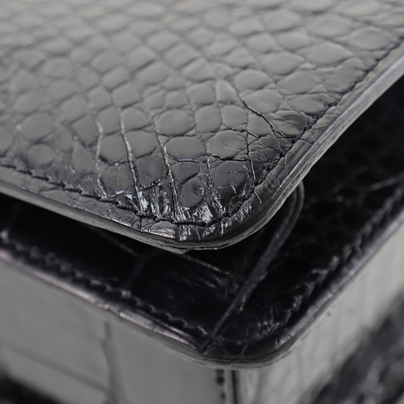[Louis Vuitton] Louis Vuitton 
 Bolsa de negocios piloto 
 Ural Crocodile Negro AS1010 Sello Pachin Tabletas Pilot Case Men A Rank
