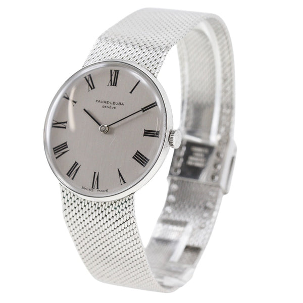 [FAVRE Leuba] Foneable Louva 
 watch 
 Stainless steel hand -rolled silver dial men's