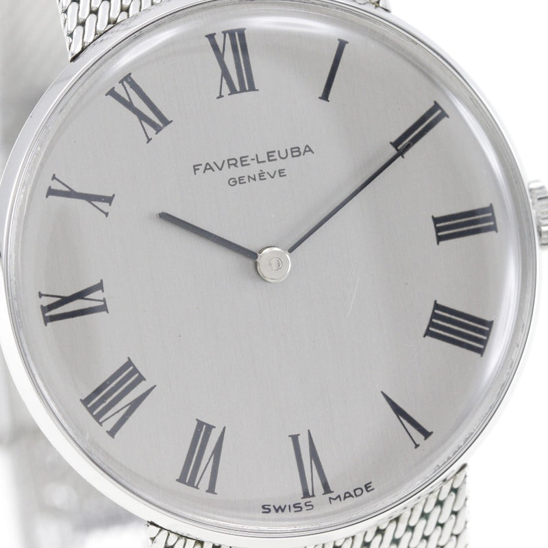 [FAVRE Leuba] Foneable Louva 
 watch 
 Stainless steel hand -rolled silver dial men's
