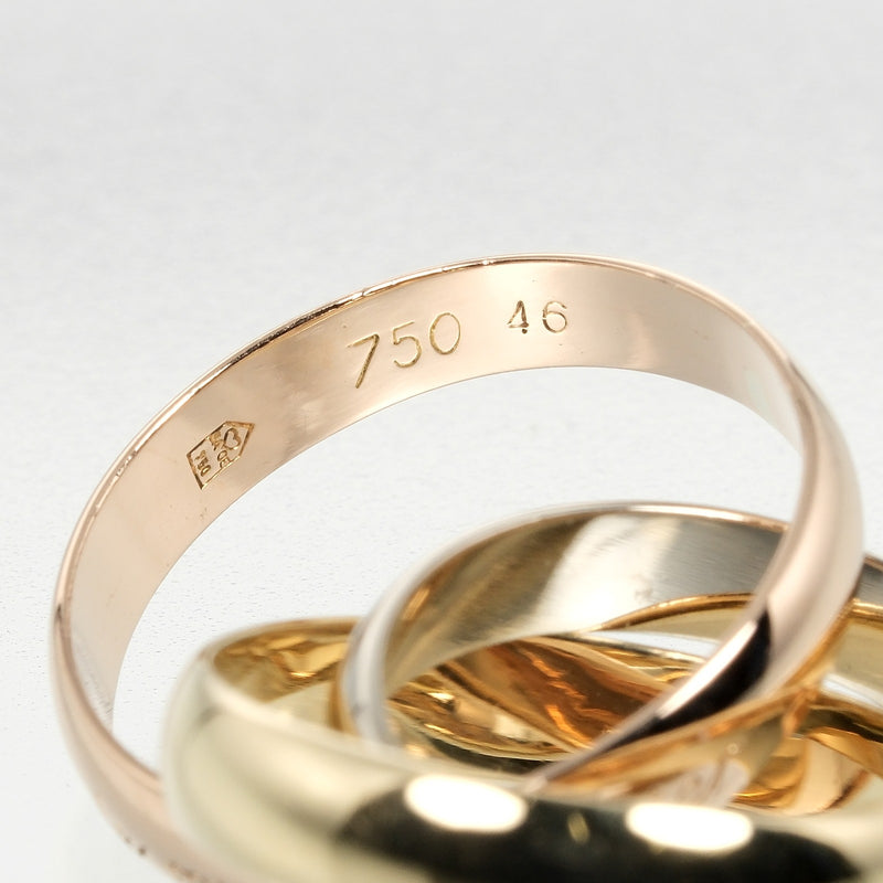 [卡地亚]卡地亚 
 三位一体4.5戒指 /戒指 
 K18金X YG PG WG大约5.65克三位一体女士