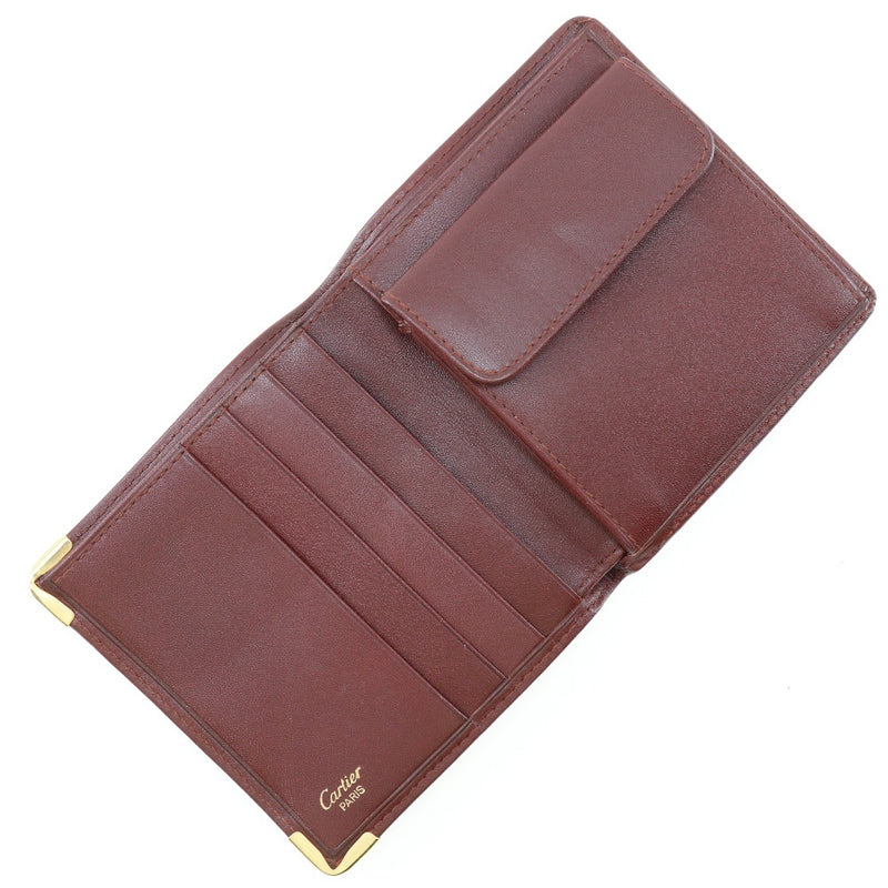 [Cartier] Cartier 
 Mastline bi -fold wallet 
 Leather Open Must LINE Men's A-Rank