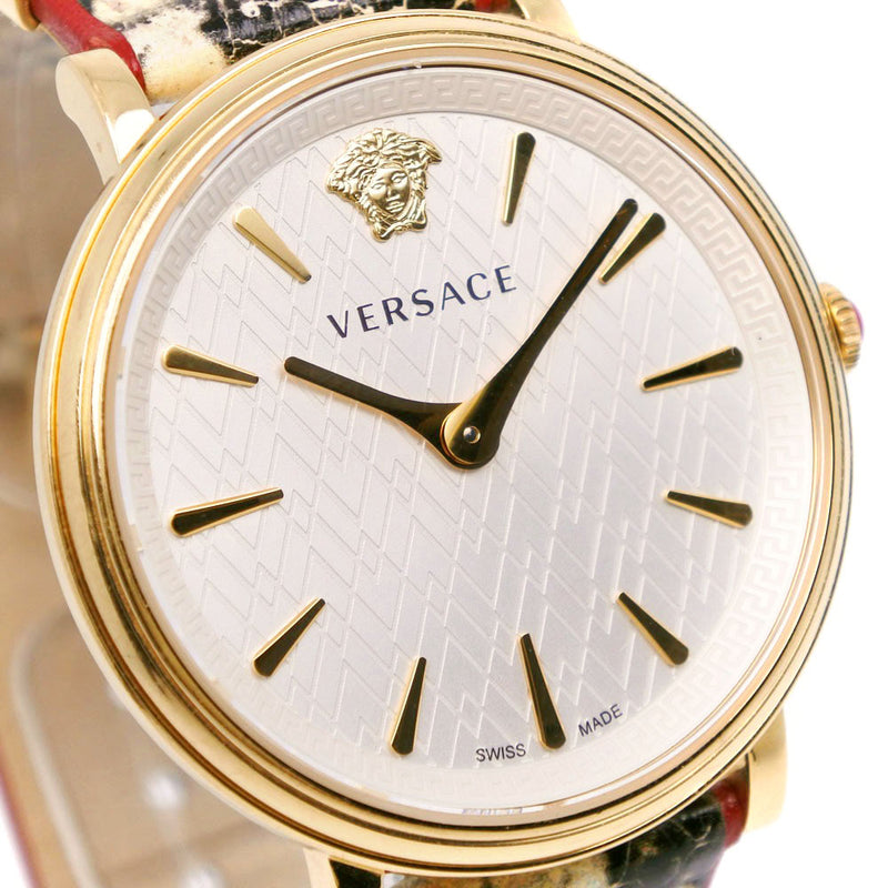 [VERSACE] Versace 
 LOVE watch 
 Stainless Steel× Leather Quartz Analog display white dial LOVE Ladies