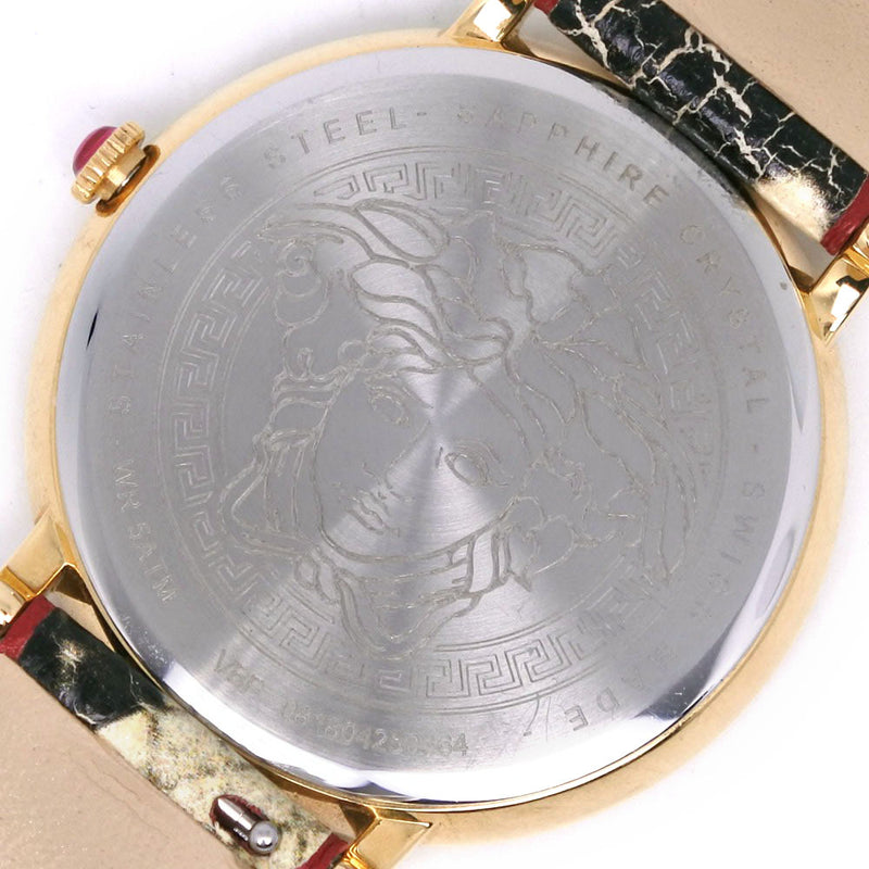 [VERSACE] Versace 
 LOVE watch 
 Stainless Steel× Leather Quartz Analog display white dial LOVE Ladies