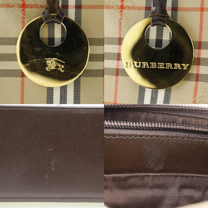 [Burberry] Burberry 
 Bolsa de hombro 
 Novachec Canvas x Hombro de cuero A5 Sujete Damas A-Rank