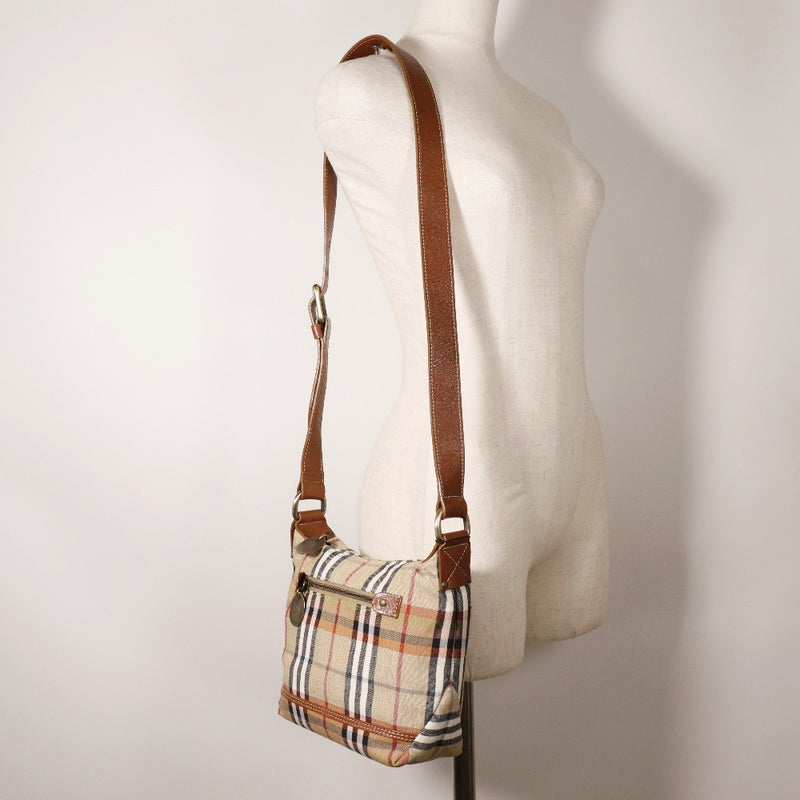[Burberry] Burberry 
 Shoulder bag 
 Canvas x Leather diagonal hanging A5 zipper ladies A rank