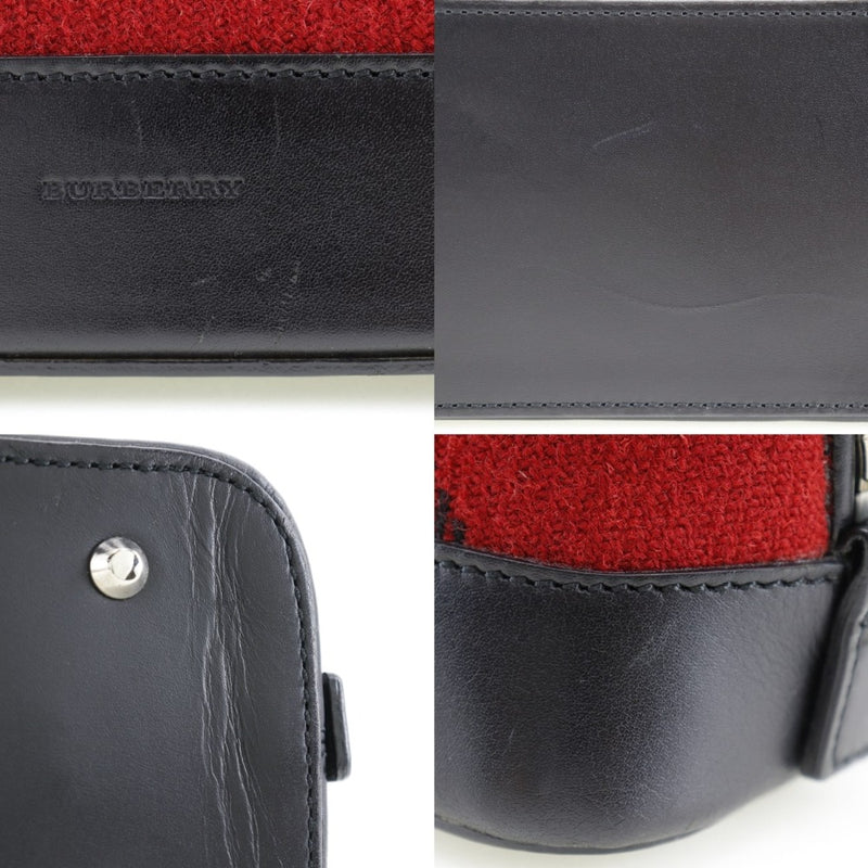 [Burberry] Burberry 
 Check handbag 
 Canvas x leather handbag double zipper CHECK Ladies