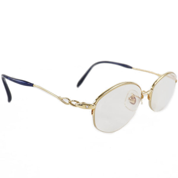 [Mila Schon] Mirashon 
 Marco de anteojos * Gafas con grados 
 Marco de lentes azules de oro amarillo K18 * Damas recetadas