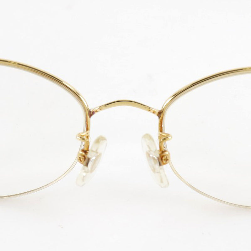 [Mila Schon] Mirashon 
 眼镜框架 *玻璃杯 
 K18黄金蓝色眼镜框架 *处方女士