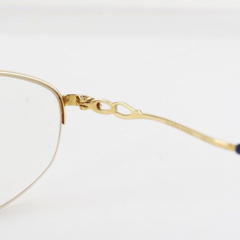 [MILA SCHON] Mirashon 
 Glasses frame * Glasses with degrees 
 K18 Yellow Gold Blue Glasses Frame * Prescription Ladies