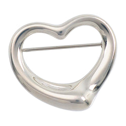 [Tiffany & co.]TIFFANY&Co.
 Broche de corazón abierto 
 Elsa Peletti Silver 925 Corazón alrededor de 8.0 g de corazón abierto Damas A-Rank