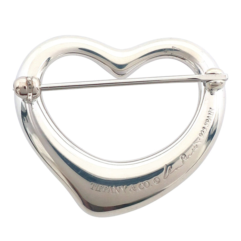 [Tiffany & CO.] Tiffany Coeur ouvert Brouch Elsa Peletti Silver 925 Heart environ 8,0g coeur ouvert pour femmes A-Rank