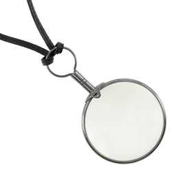 【HERMES】エルメス
 ルーペネックレス その他小物
 レザー 黒 Magnifier Necklace ユニセックス