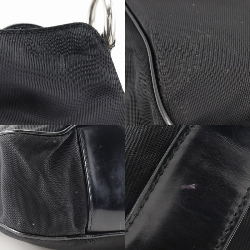 [GUCCI] Gucci 
 Handbag 
 001.2123.1577 Nylon Canvas x Bamboo shoulder handbag 2way magnet type ladies