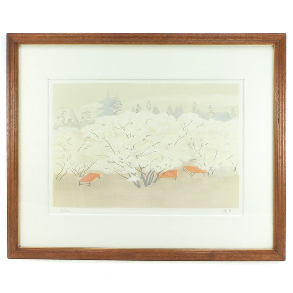 Takashi Asada绘画“ Kaisou Kiyoulak”春季Gomuro Litograph 99/150由Takashi Asada撰写的手写标志_