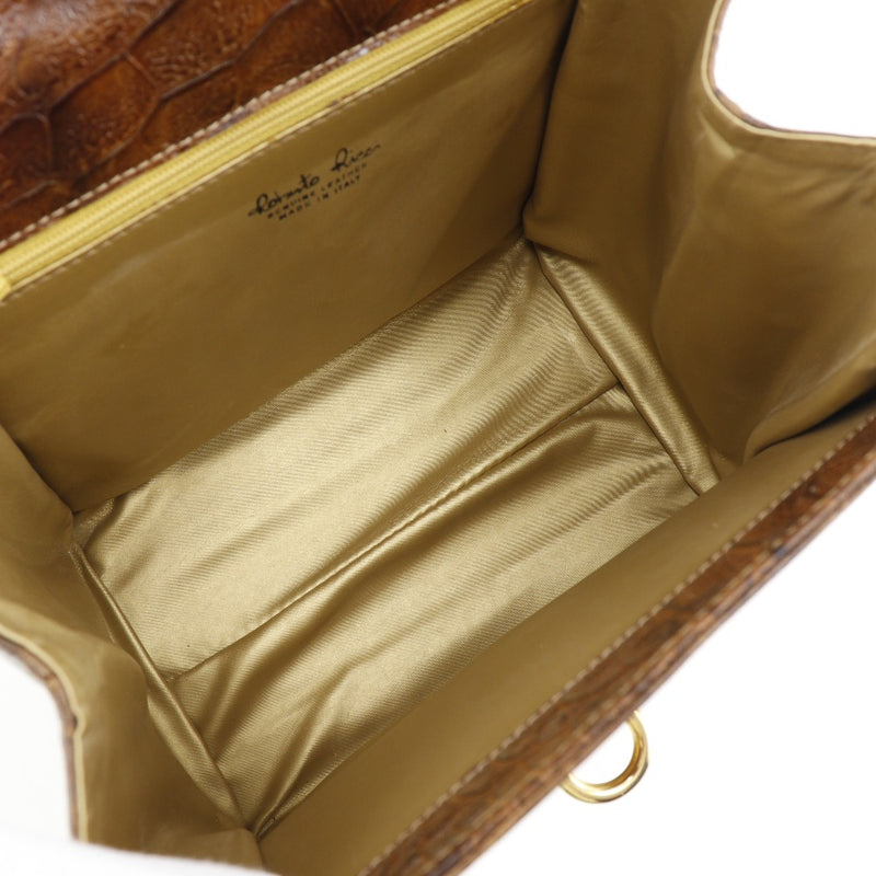 [Roberto RICCI] Roberto Rich 
 Handbag 
 Crocodile tea handbag flap ladies B-Rank