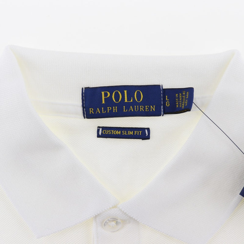 [Ralph Lauren] Polo Ralph Lauren 
 自定义Slimfit Polo衬衫 
 Poro衬衫Mnpokni1n810191棉X聚氨酯白色定制男士等级