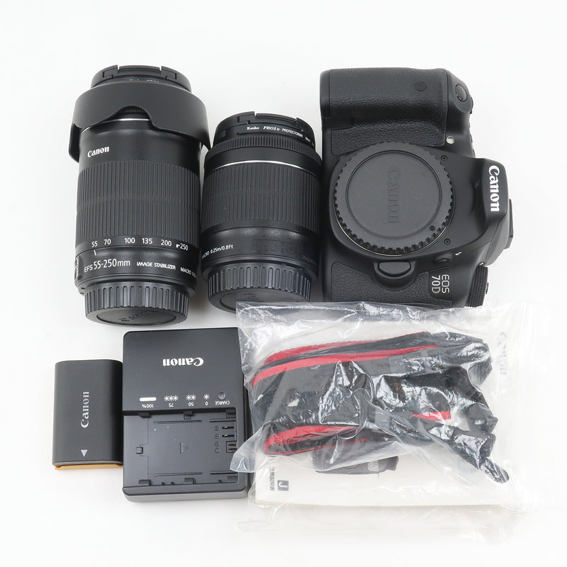 [캐논] 캐논 
 EOS70D 더블 렌즈 세트 디지털 카메라 
 EF-S 18-55mm F3-5.6 EF-S 55-250MM F4-5.6 EOS70D 더블 렌즈 SET_A RANK