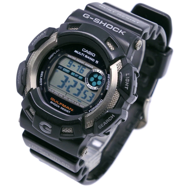 [CASIO] CASIO G-SHOCK 시계 G-SHOCK GULFMAN GW-9100 티타늄 × 수지 기반 검은 태양 라디오 시계 디지털 디스플레이 검은 다이얼 G-Shock Men 's