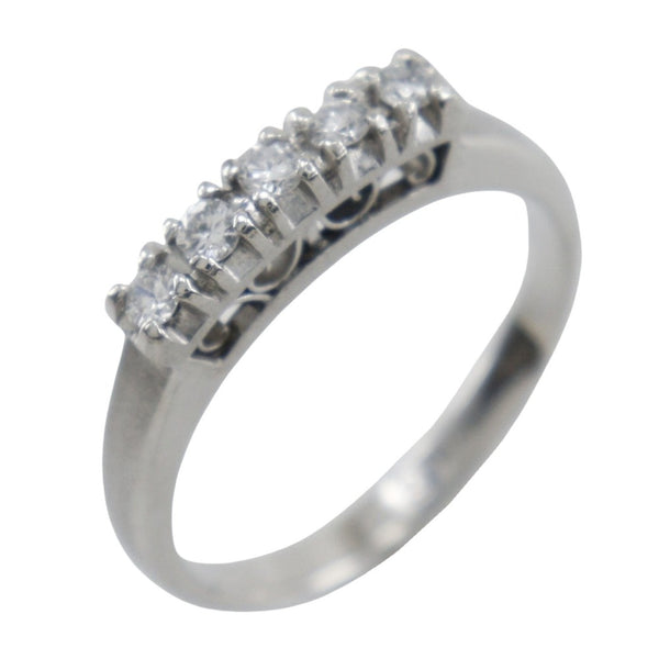 문자 사이즈 10 반지 1개 
 Pt900 플래티넘 x 다이아몬드 0.17 각인 한 글자 약. 4.2g 한 캐릭터 여성용 A+ 등급