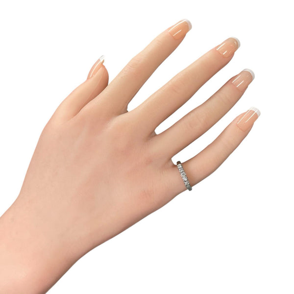 문자 사이즈 10 반지 1개 
 Pt900 플래티넘 x 다이아몬드 0.17 각인 한 글자 약. 4.2g 한 캐릭터 여성용 A+ 등급