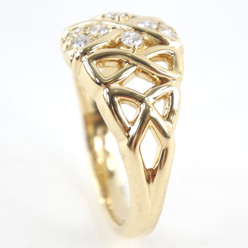 [POLA] Pola 
 No. 9 ring / ring 
 K18 Gold x Diamond 0.18 engraved about 5.4G Ladies SA Rank