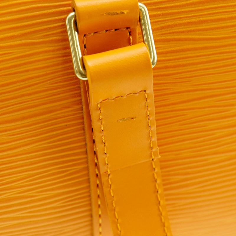 [Louis Vuitton]LOUIS VUITTON Soufflot Handbag M5222H Epi Leather Mandarin Orange mi0053 engraved handbill Fastener Soufflot Ladies A Rank