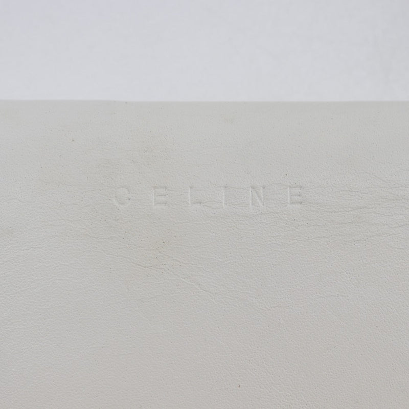 [Celine] Celine 
 flower Bi-Fold Wallet
 Leather x Canvas Off White/Black Fastener Flour Ladies