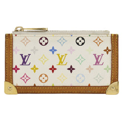 [Louis Vuitton]LOUIS VUITTON Pochette Cle Coin Case M92655 Monograma Multicolor Bron White Ca0043 Grabado Ayudante Pochette Cre Ladies