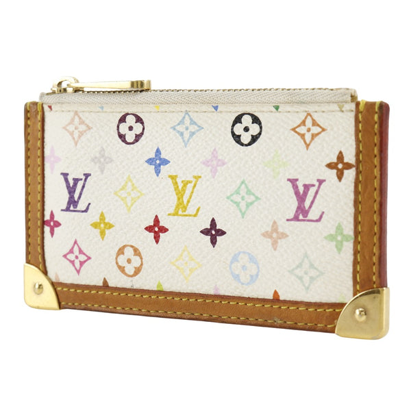 [루이비통]LOUIS VUITTON
 Pochette Cle Coin 케이스 
 M92655 모노그램 멀티 컬러 브론 화이트 CA0043 조각 패스너 Pochette Cre Ladies