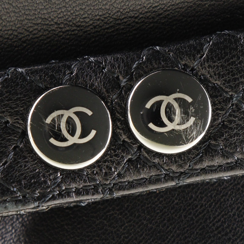 [Chanel] Chanel 
 Bottes cocomarques 
 Matrasse en cuir noir coco mark dames