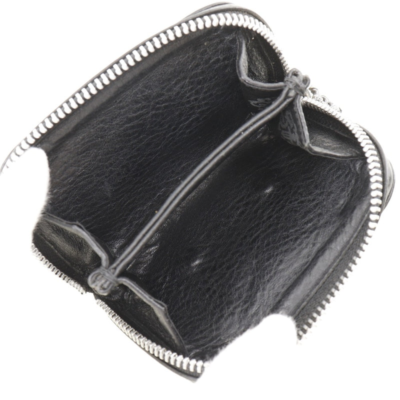 [Chrome Hearts] Chrome Hearts Daggerip Coin Purse Leather black Fastener Dagger Zip Unisex A-Rank