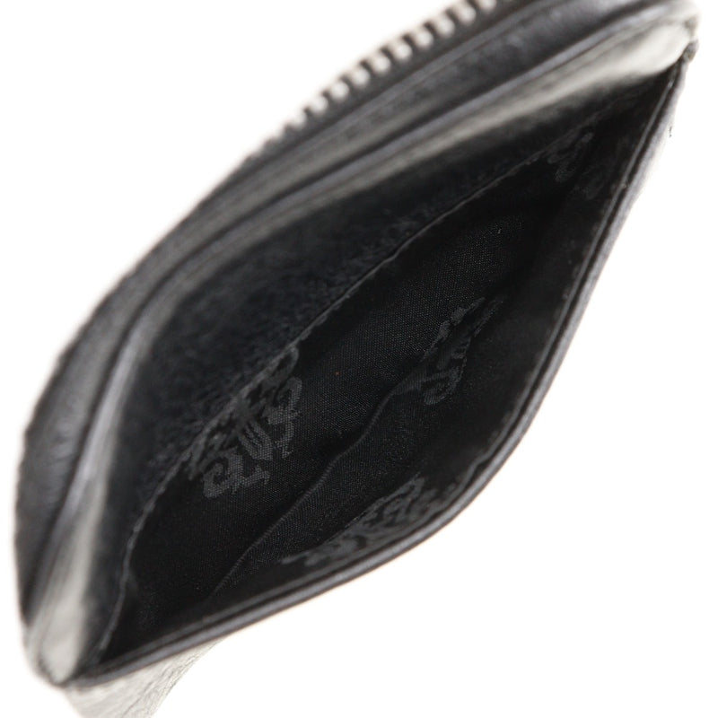 [Chrome Hearts] Chrome Hearts Daggerip Coin Purse Leather black Fastener Dagger Zip Unisex A-Rank