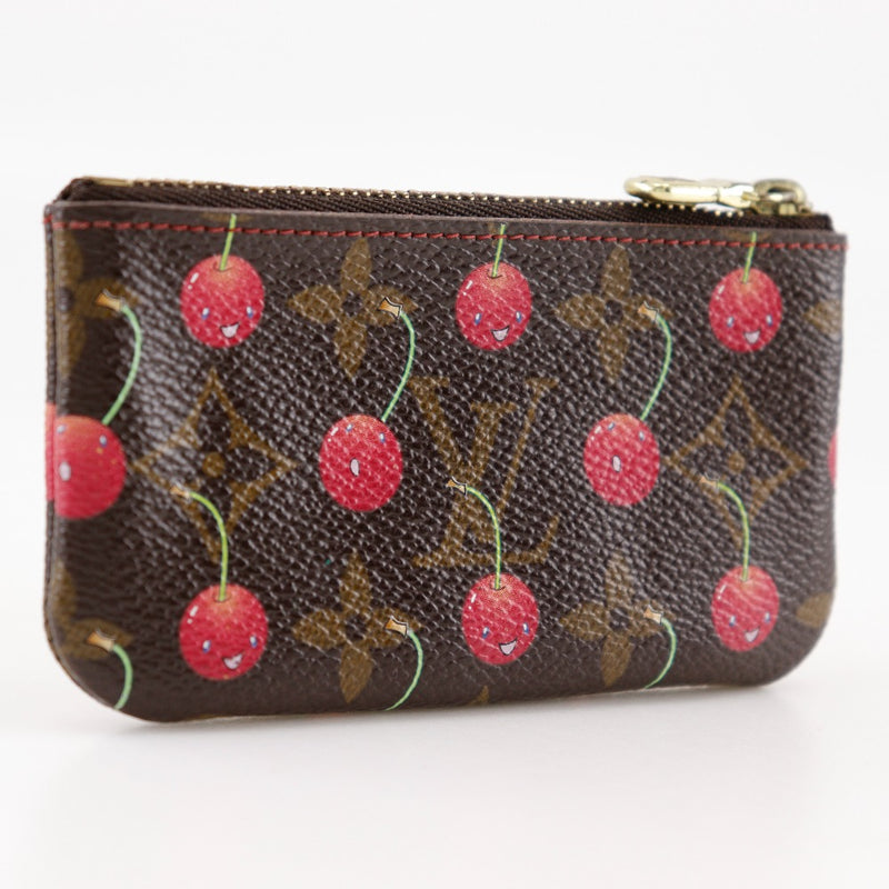 【LOUIS VUITTON】ルイ・ヴィトン
 ポシェットクレ コインケース
 M95042×モノグラムチェリー 茶 SP0015刻印 ファスナー Pochette Cre レディースA-ランク