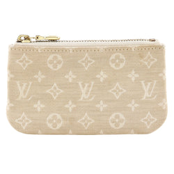 [路易威登]LOUIS VUITTON
 pochette Cle Coin Case 
 M92438会标迷你帆布米色CT1016刻有紧固件POCHETTE CRE CRE MUNISEX