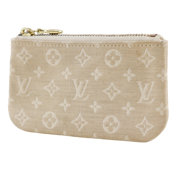 [Louis Vuitton]LOUIS VUITTON
 Caso de monedas Pochette Cle 
 M92438 Monogram Mini Canvas Beige CT1016 Grabado Sostener Pochette Cre unisex