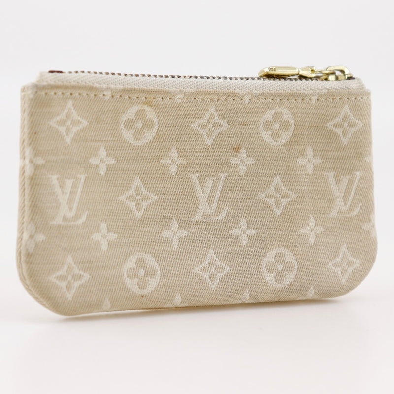 [Louis Vuitton]LOUIS VUITTON
 Caso de monedas Pochette Cle 
 M92438 Monogram Mini Canvas Beige CT1016 Grabado Sostener Pochette Cre unisex