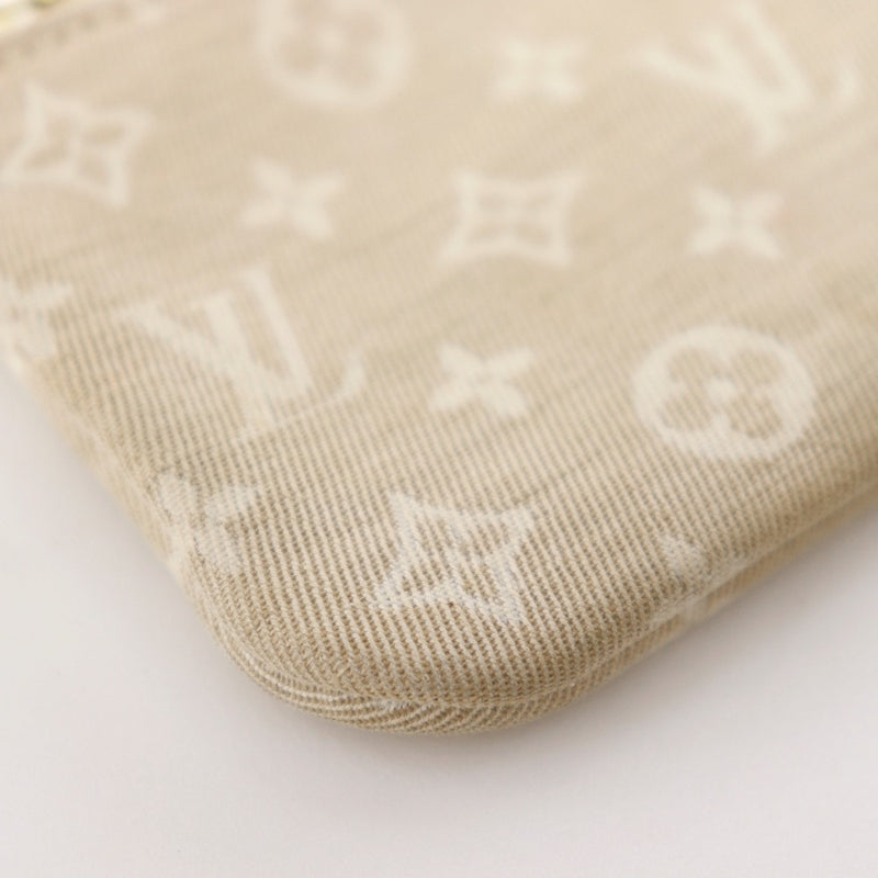 [Louis Vuitton]LOUIS VUITTON
 Caso de monedas Pochette Cle 
 M92438 Monogram Mini Canvas Beige CT1016 Grabado Sostener Pochette Cre unisex