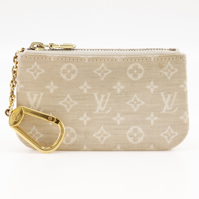 [Louis Vuitton]LOUIS VUITTON Pochette Cle Coin Case M92438 Monogram Mini Canvas Beige CT1016 Grabado Sostener Pochette Cre unisex