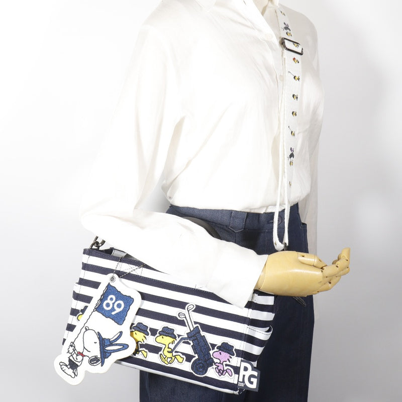 パーリーゲイツ スヌーピー トートバッグ ＜ボーダー柄＞ (UNISEX) PEARLY GATES】パーリーゲイツ SNOOPY ボーダー柄 ハンドバッグ