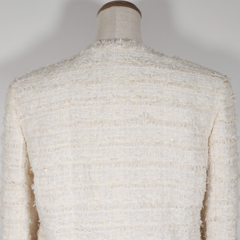 [Chanel] Chanel 
 No -Color -Color Jacket traje 
 Span Llame al 05p P25516/P25517 Tweed Off White No Color Chaqueta Damas