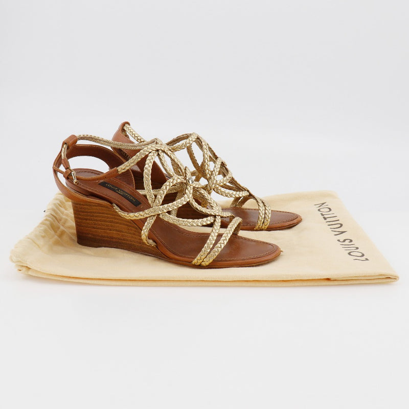 [Louis Vuitton] Louis Vuitton Hedge Sole Sandal Cuir X Wood Gol